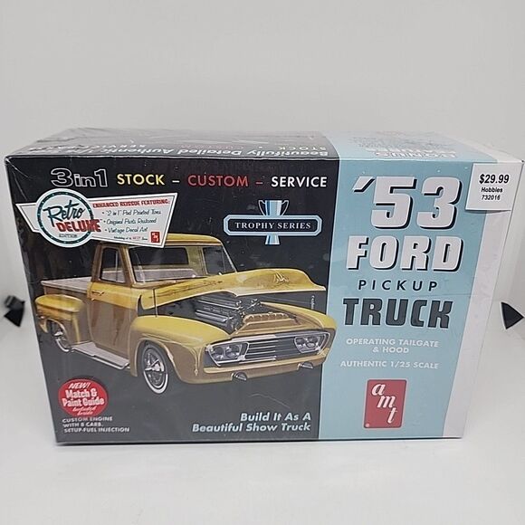 AMT 53 Ford Pickup Truck with operating tailgate & hood OPEN BOX - Picture 1 of 5